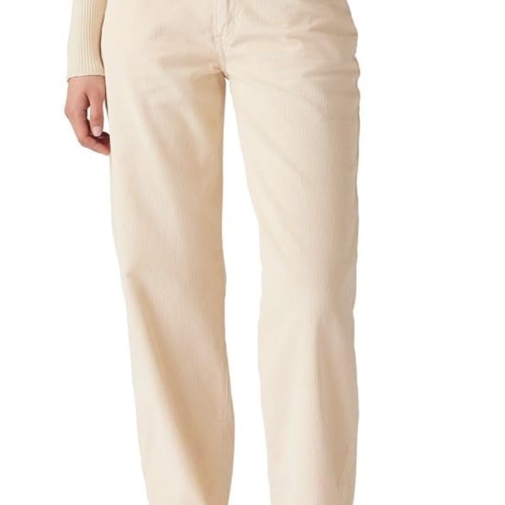 Cream Corduroy Levi 94 Baggy Jeans